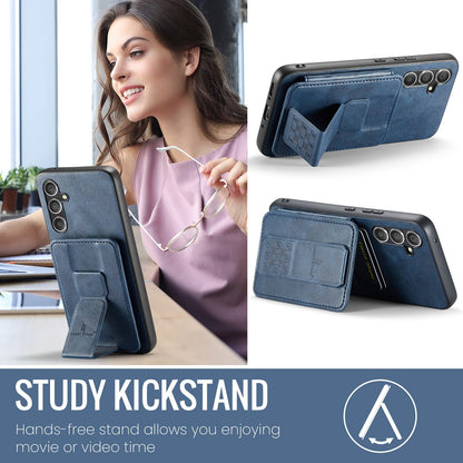 Samsung Galaxy A24 5G Card Holder Back Phone Case - Oil Wax Cow Leather