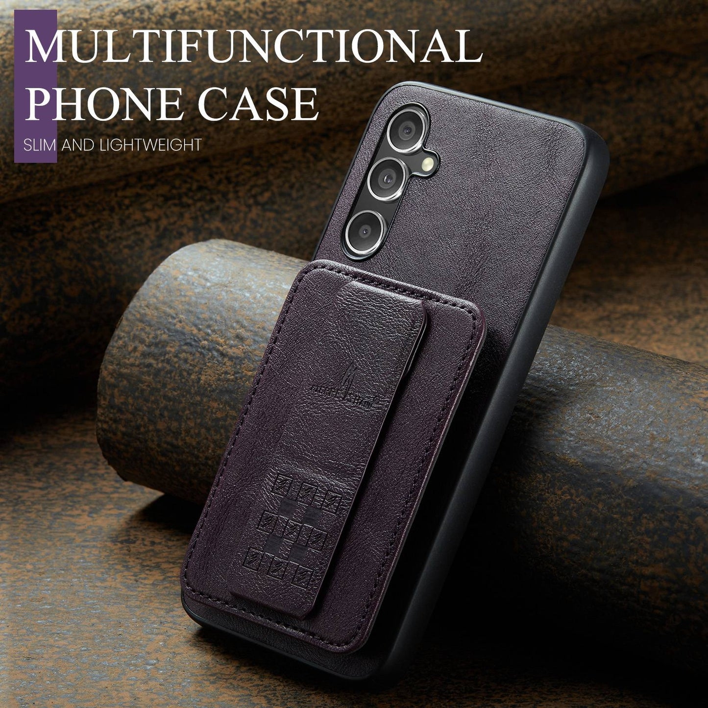 Samsung Galaxy A24 5G Card Holder Back Phone Case - Oil Wax Cow Leather