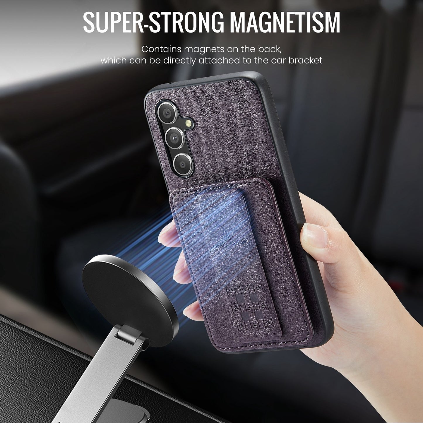 Samsung Galaxy A24 5G Card Holder Back Phone Case - Oil Wax Cow Leather