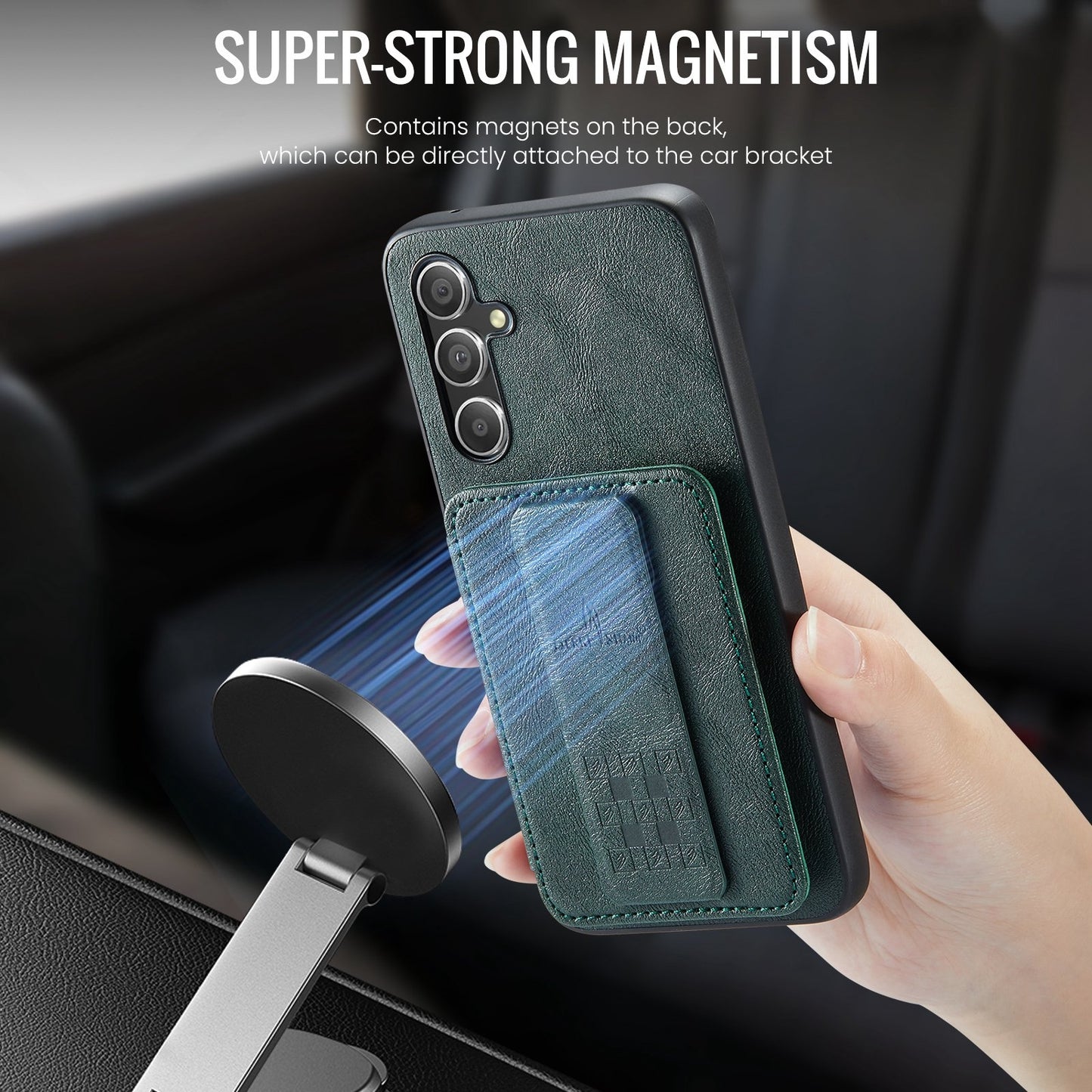 Samsung Galaxy A25 5G Card Holder Back Phone Case - Oil Wax Cow Leather