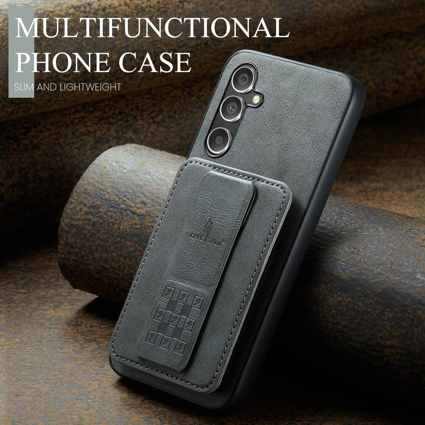 Samsung Galaxy A25 5G Card Holder Back Phone Case - Oil Wax Cow Leather