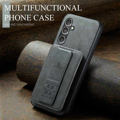 Samsung Galaxy A25 5G Card Holder Back Phone Case - Oil Wax Cow Leather