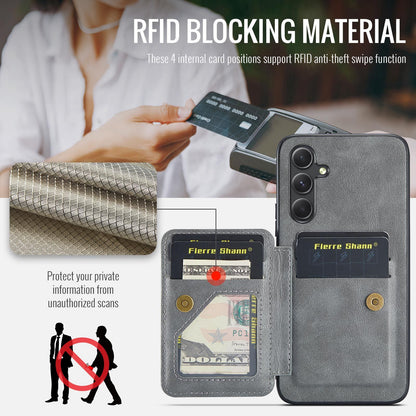 Samsung Galaxy A25 5G Card Holder Back Phone Case - Oil Wax Cow Leather