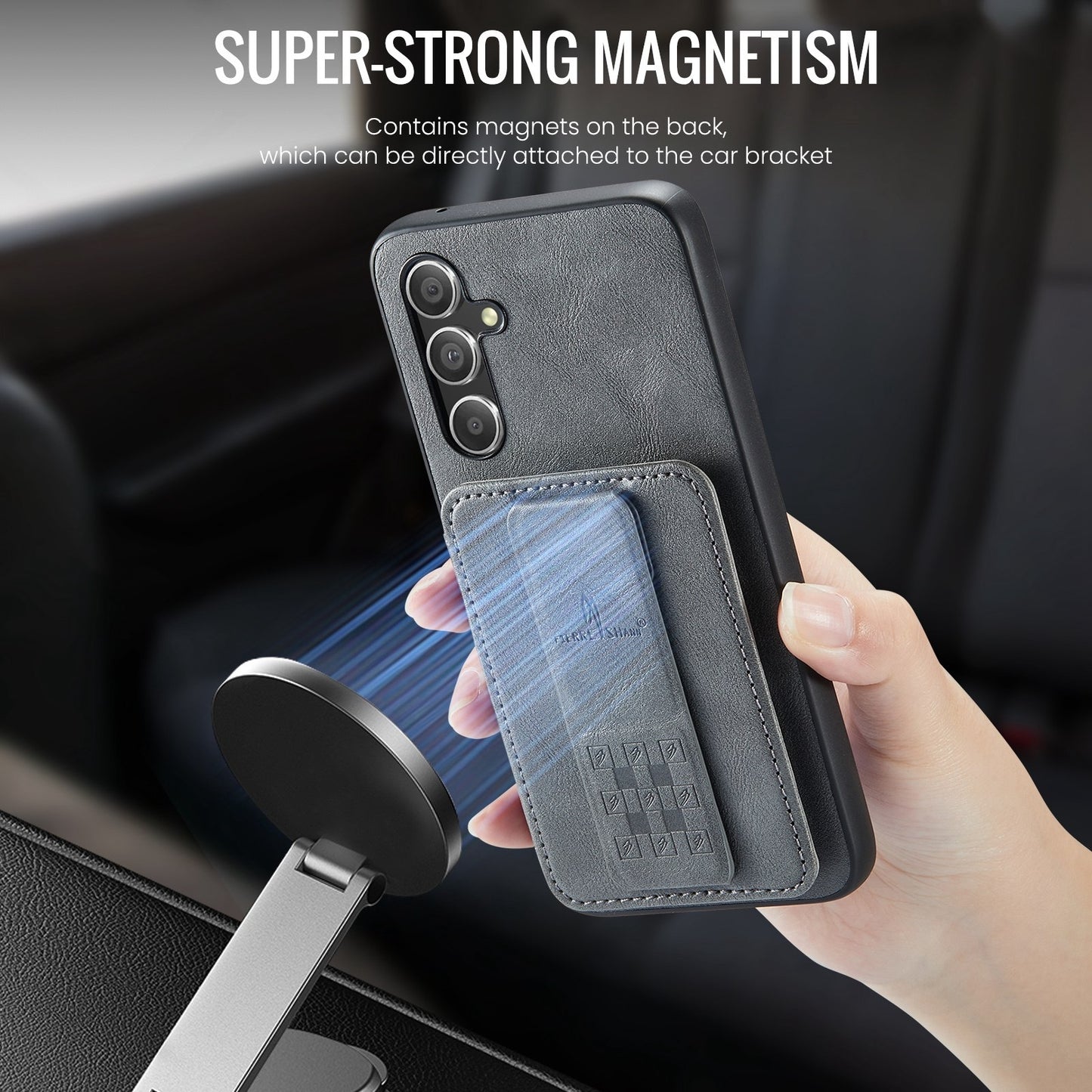 Samsung Galaxy A25 5G Card Holder Back Phone Case - Oil Wax Cow Leather