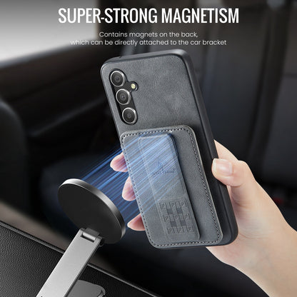 Samsung Galaxy A25 5G Card Holder Back Phone Case - Oil Wax Cow Leather