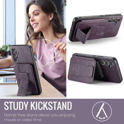 Samsung Galaxy A25 5G Card Holder Back Phone Case - Oil Wax Cow Leather