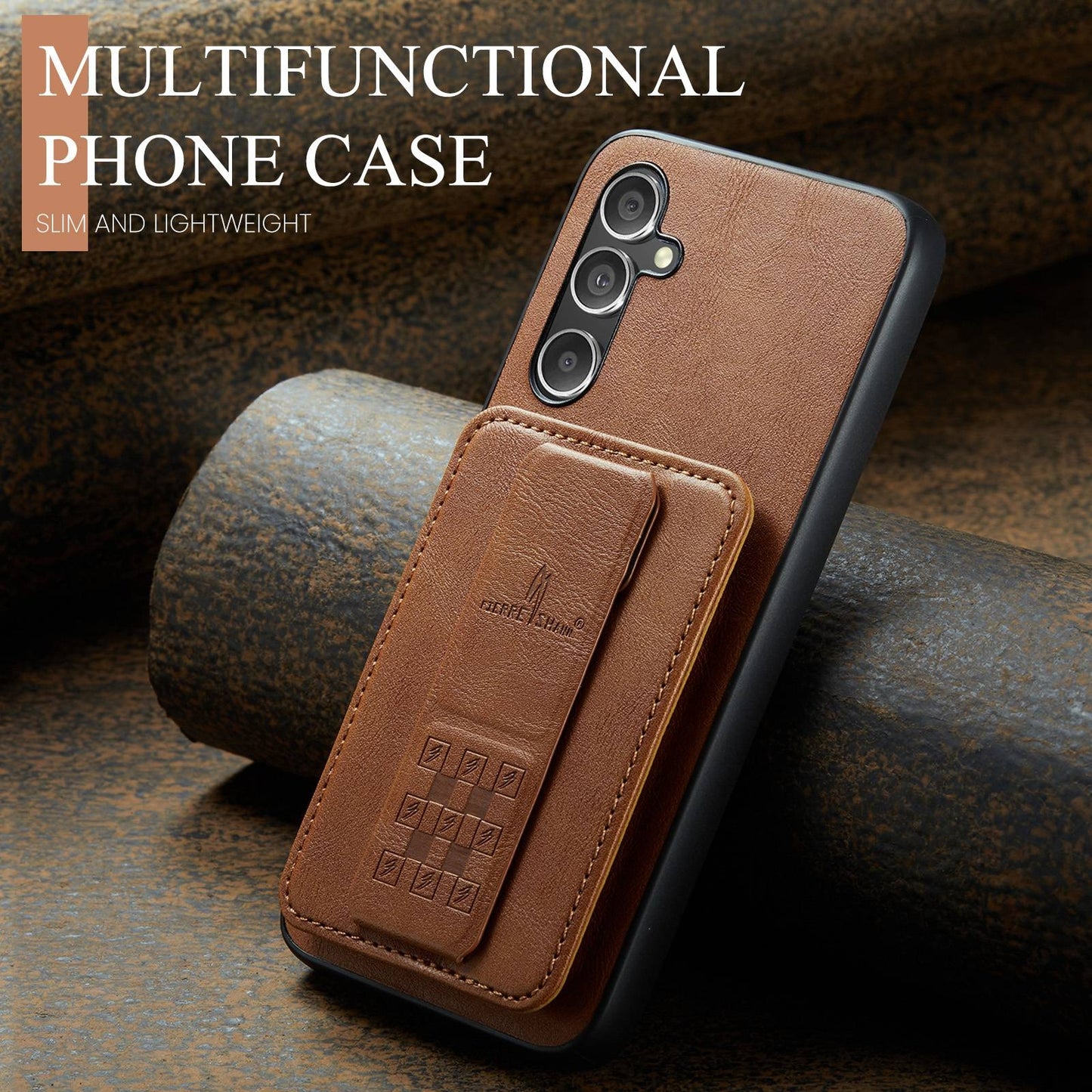 Samsung Galaxy A25 5G Card Holder Back Phone Case - Oil Wax Cow Leather