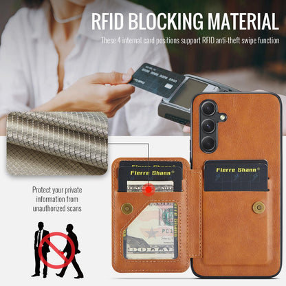 Samsung Galaxy A25 5G Card Holder Back Phone Case - Oil Wax Cow Leather