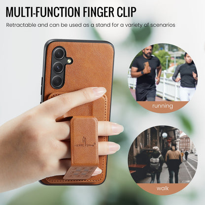 Samsung Galaxy A25 5G Card Holder Back Phone Case - Oil Wax Cow Leather