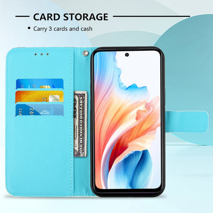 OPPO A79 5G Leather Flip Phone Case with 3D Painted Design, Card Holder, Wallet & Stand Function - Durable Protection & Easy Access