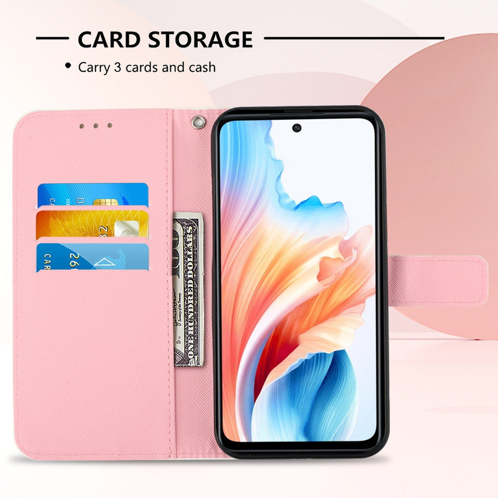 OPPO A79 5G Leather Flip Phone Case with 3D Painted Design, Card Holder, Wallet & Stand Function - Durable Protection & Easy Access