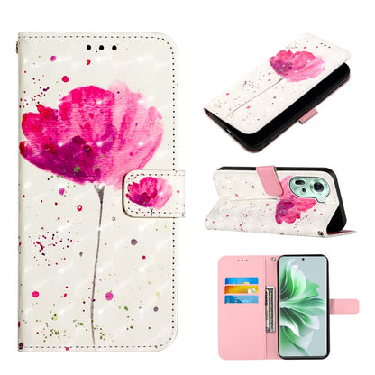 OPPO Reno11 5G Global Leather Flip Phone Case with 3D Painted Design, Card Holder, Wallet & Stand Function - Durable Protection & Easy Access