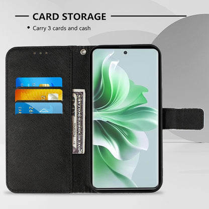 OPPO Reno11 5G Global Leather Flip Phone Case with 3D Painted Design, Card Holder, Wallet & Stand Function - Durable Protection & Easy Access