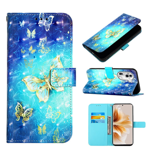 OPPO Reno11 Pro 5G Global Leather Flip Phone Case with 3D Painted Design, Card Holder, Wallet & Stand Function - Durable Protection & Easy Access