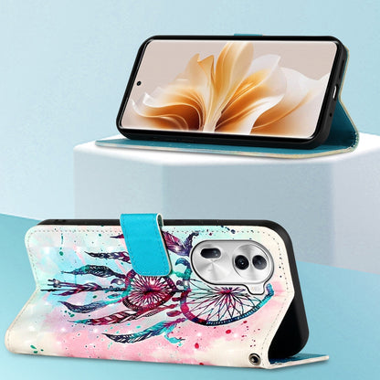 OPPO Reno11 Pro 5G Global Leather Flip Phone Case with 3D Painted Design, Card Holder, Wallet & Stand Function - Durable Protection & Easy Access