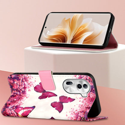 OPPO Reno11 Pro 5G Global Leather Flip Phone Case with 3D Painted Design, Card Holder, Wallet & Stand Function - Durable Protection & Easy Access