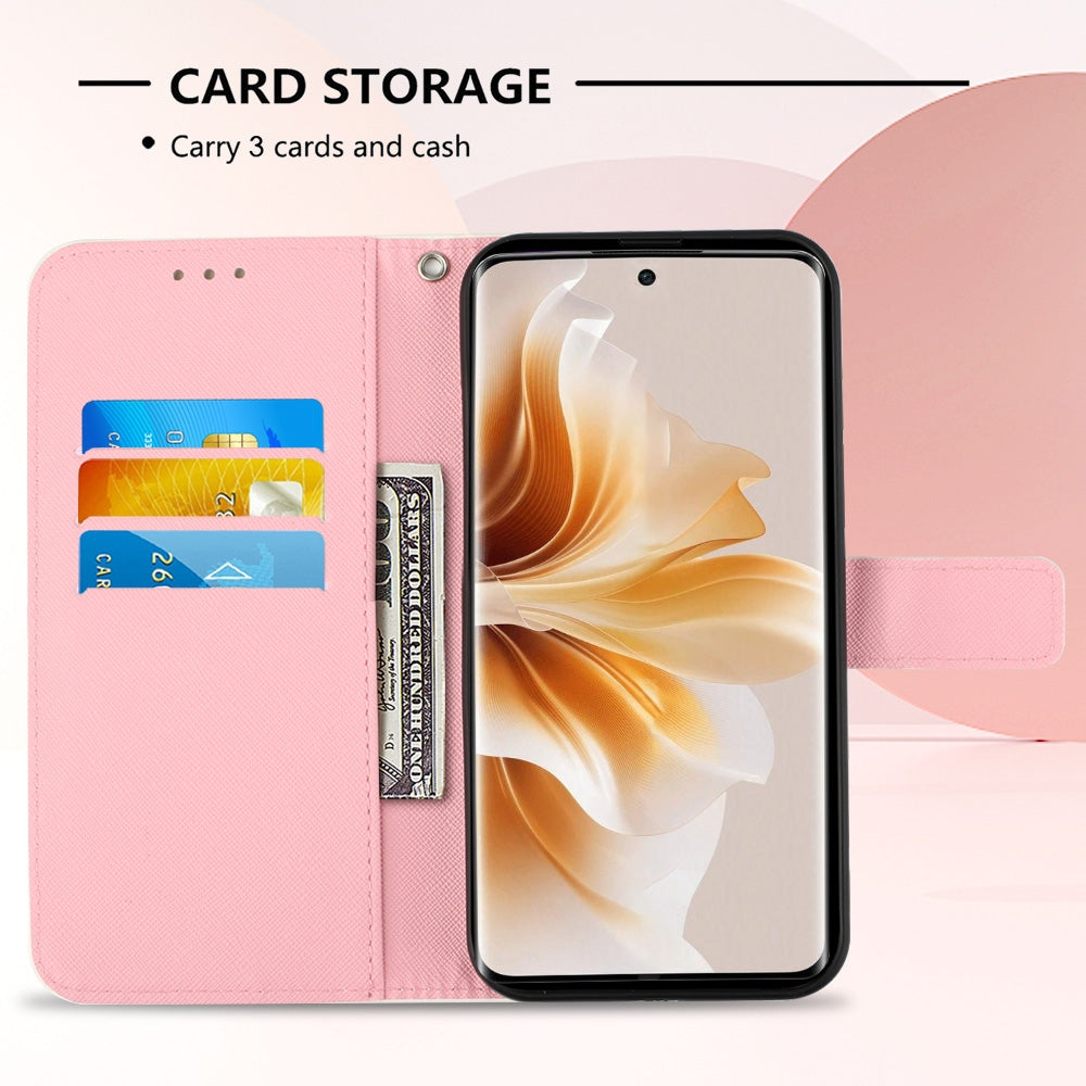 OPPO Reno11 Pro 5G Global Leather Flip Phone Case with 3D Painted Design, Card Holder, Wallet & Stand Function - Durable Protection & Easy Access