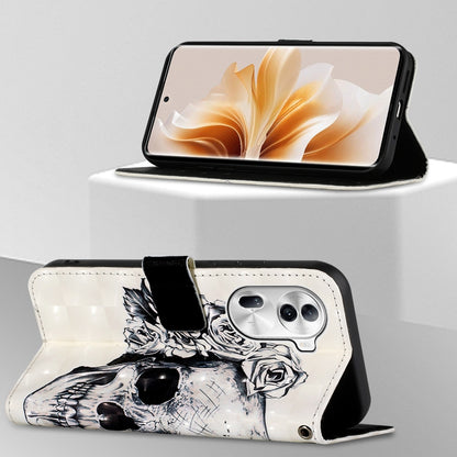 OPPO Reno11 Pro 5G Global Leather Flip Phone Case with 3D Painted Design, Card Holder, Wallet & Stand Function - Durable Protection & Easy Access