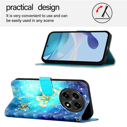 OPPO A3 Pro 5G Leather Flip Phone Case with 3D Painted Design, Card Holder, Wallet & Stand Function - Durable Protection & Easy Access