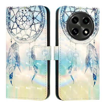 OPPO A3 Pro 5G Leather Flip Phone Case with 3D Painted Design, Card Holder, Wallet & Stand Function - Durable Protection & Easy Access