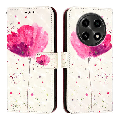 OPPO A3 Pro 5G Leather Flip Phone Case with 3D Painted Design, Card Holder, Wallet & Stand Function - Durable Protection & Easy Access