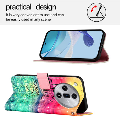 OPPO Find X7 Leather Flip Phone Case with 3D Painted Design, Card Holder, Wallet & Stand Function - Durable Protection & Easy Access