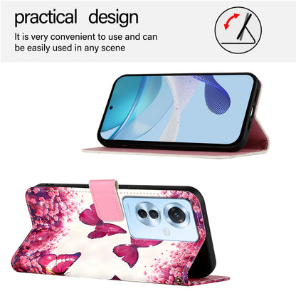 OPPO Reno 11F 5G Global Leather Flip Phone Case with 3D Painted Design, Card Holder, Wallet & Stand Function - Durable Protection & Easy Access