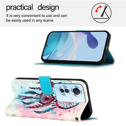 OPPO F25 Pro 5G India Leather Flip Phone Case with 3D Painted Design, Card Holder, Wallet & Stand Function - Durable Protection & Easy Access
