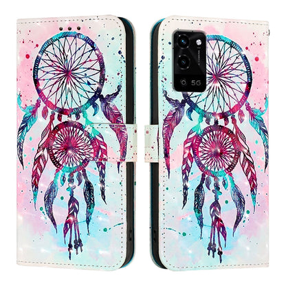 OPPO A56 5G Leather Flip Phone Case with 3D Painted Design, Card Holder, Wallet & Stand Function - Durable Protection & Easy Access