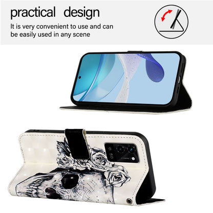 OPPO A55s 5G Leather Flip Phone Case with 3D Painted Design, Card Holder, Wallet & Stand Function - Durable Protection & Easy Access