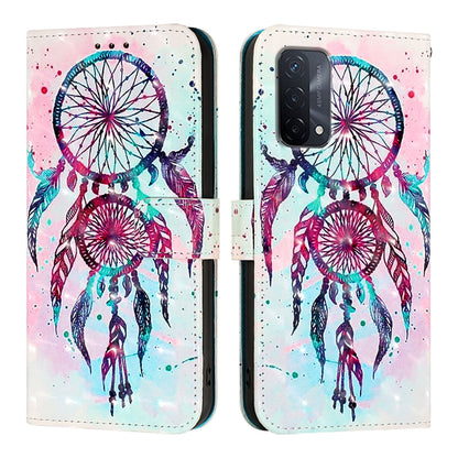 OPPO A93 5G Leather Flip Phone Case with 3D Painted Design, Card Holder, Wallet & Stand Function - Durable Protection & Easy Access