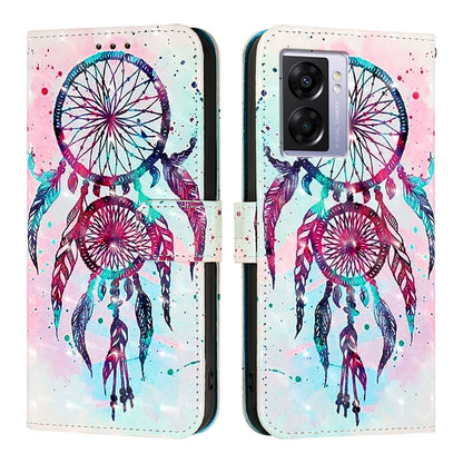 OPPO A77 5G Leather Flip Phone Case with 3D Painted Design, Card Holder, Wallet & Stand Function - Durable Protection & Easy Access
