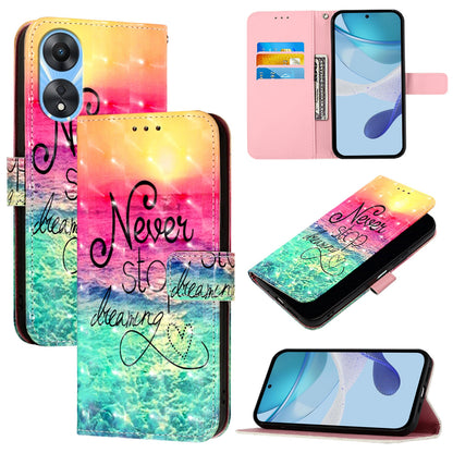 OPPO A1x 5G Leather Flip Phone Case with 3D Painted Design, Card Holder, Wallet & Stand Function - Durable Protection & Easy Access
