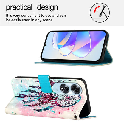 OPPO A60 4G Global Leather Flip Phone Case with 3D Painted Design, Card Holder, Wallet & Stand Function - Durable Protection & Easy Access