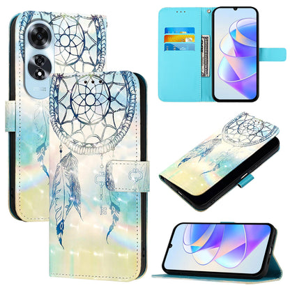 OPPO A60 4G Global Leather Flip Phone Case with 3D Painted Design, Card Holder, Wallet & Stand Function - Durable Protection & Easy Access