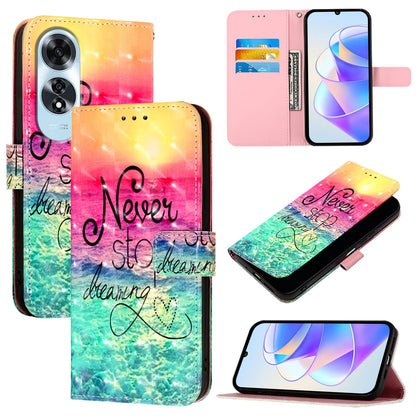 OPPO A60 4G Global Leather Flip Phone Case with 3D Painted Design, Card Holder, Wallet & Stand Function - Durable Protection & Easy Access