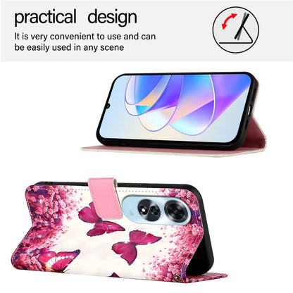 OPPO A60 4G Global Leather Flip Phone Case with 3D Painted Design, Card Holder, Wallet & Stand Function - Durable Protection & Easy Access