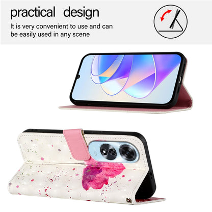 OPPO A60 4G Global Leather Flip Phone Case with 3D Painted Design, Card Holder, Wallet & Stand Function - Durable Protection & Easy Access