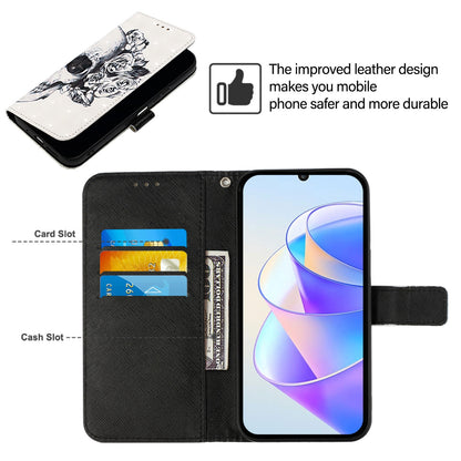OPPO A60 4G Global Leather Flip Phone Case with 3D Painted Design, Card Holder, Wallet & Stand Function - Durable Protection & Easy Access
