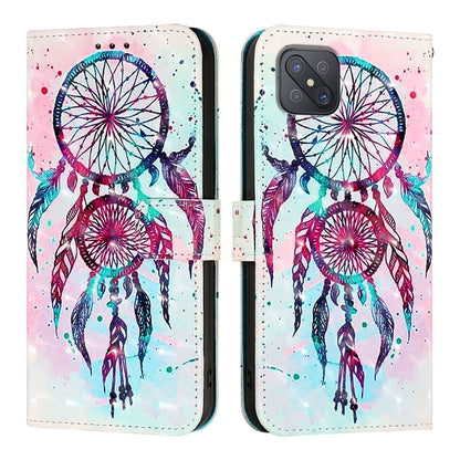 OPPO A92s 5G Leather Flip Phone Case with 3D Painted Design, Card Holder, Wallet & Stand Function - Durable Protection & Easy Access