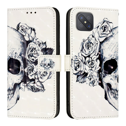 OPPO A92s 5G Leather Flip Phone Case with 3D Painted Design, Card Holder, Wallet & Stand Function - Durable Protection & Easy Access