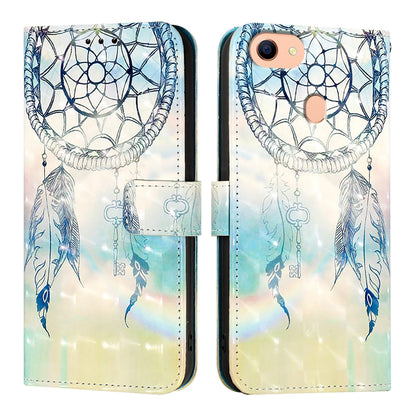 OPPO A73 2020 4G Global Leather Flip Phone Case with 3D Painted Design, Card Holder, Wallet & Stand Function - Durable Protection & Easy Access