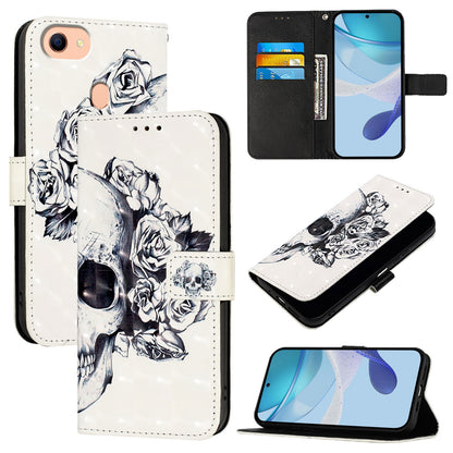 OPPO A73 2020 4G Global Leather Flip Phone Case with 3D Painted Design, Card Holder, Wallet & Stand Function - Durable Protection & Easy Access