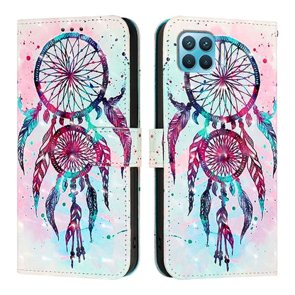 OPPO F17 Pro Leather Flip Phone Case with 3D Painted Design, Card Holder, Wallet & Stand Function - Durable Protection & Easy Access