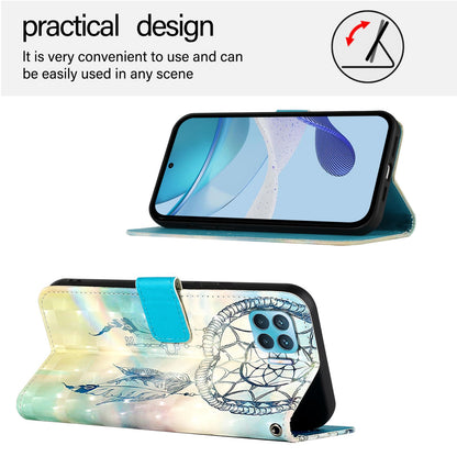 OPPO F17 Pro Leather Flip Phone Case with 3D Painted Design, Card Holder, Wallet & Stand Function - Durable Protection & Easy Access
