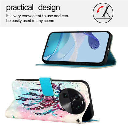 OPPO Find X6 Pro Leather Flip Phone Case with 3D Painted Design, Card Holder, Wallet & Stand Function - Durable Protection & Easy Access