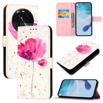 OPPO Find X6 Pro Leather Flip Phone Case with 3D Painted Design, Card Holder, Wallet & Stand Function - Durable Protection & Easy Access