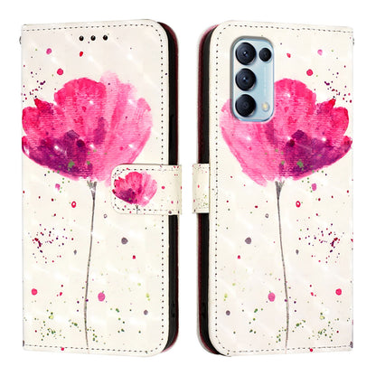 OPPO Find X3 Lite Leather Flip Phone Case with 3D Painted Design, Card Holder, Wallet & Stand Function - Durable Protection & Easy Access