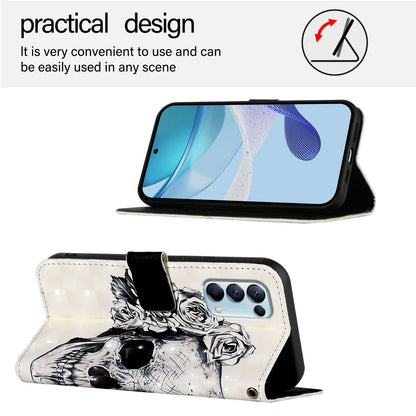 OPPO Reno5 4G/5G Leather Flip Phone Case with 3D Painted Design, Card Holder, Wallet & Stand Function - Durable Protection & Easy Access