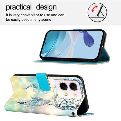 OPPO Reno9 Pro 5G Leather Flip Phone Case with 3D Painted Design, Card Holder, Wallet & Stand Function - Durable Protection & Easy Access